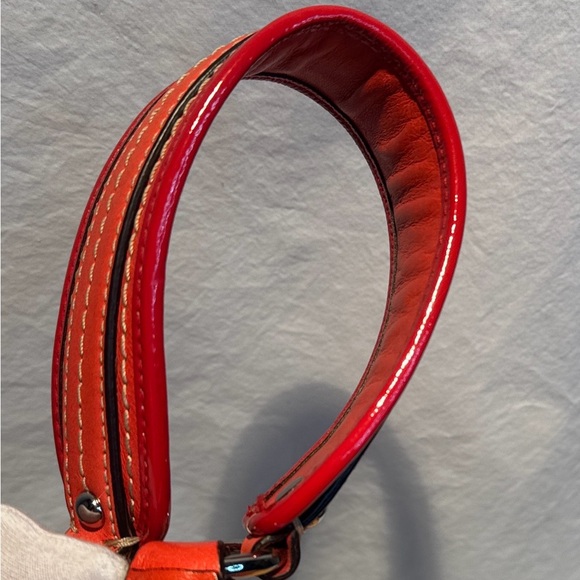 Vintage Large Raffia Hobo Coach Straw/Leather Bag with Coral Trim - Picture 15 of 15